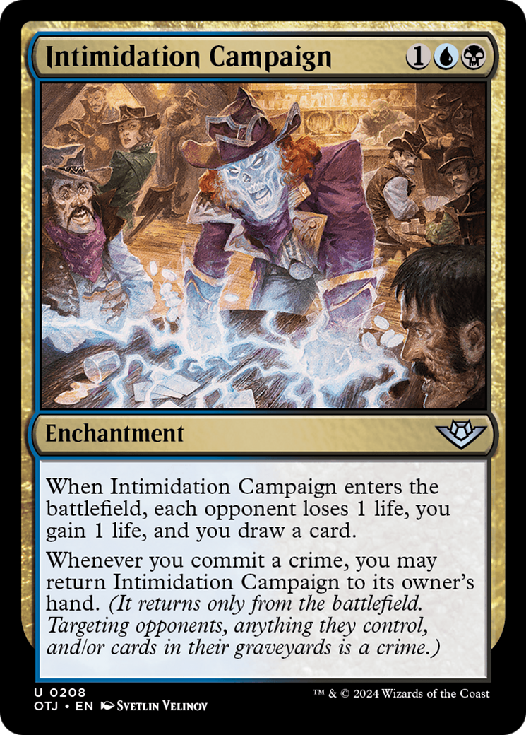 Intimidation Campaign - Uncommon Enchantment card from Outlaws of Thunder Junction