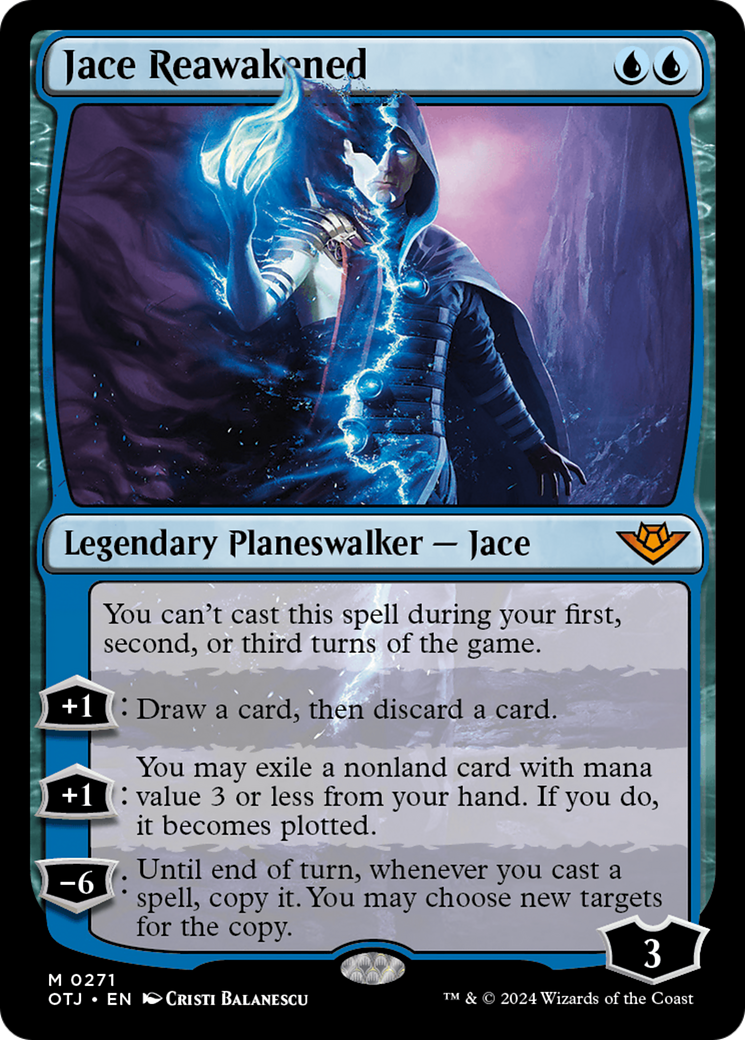 Jace Reawakened - Mythic Legendary Planeswalker — Jace card from Outlaws of Thunder Junction
