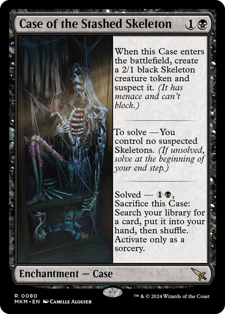 Case of the Stashed Skeleton - Rare Enchantment — Case card from Murders at Karlov Manor