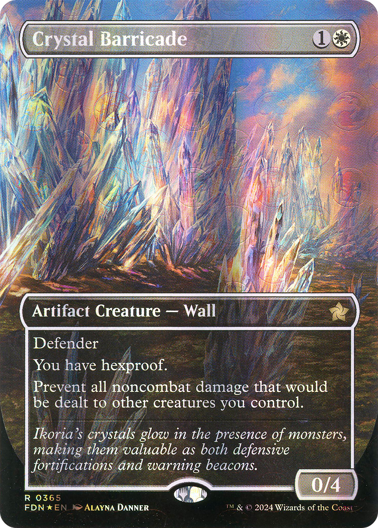 Crystal Barricade - Rare Artifact Creature — Wall card from Foundations