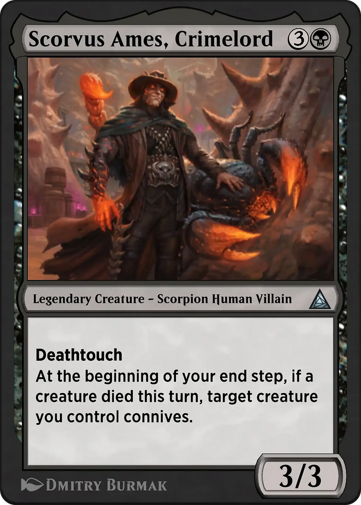 Scorpion, Seething Striker - Uncommon Legendary Creature — Scorpion Human Villain card from Through the Omenpaths