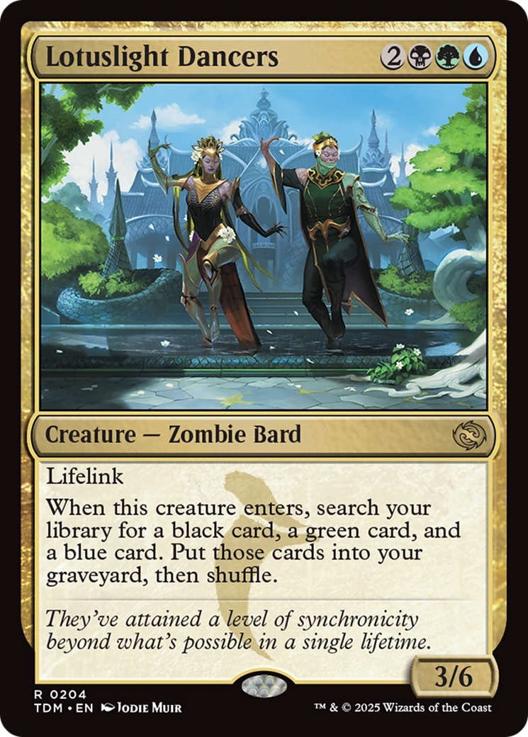 Lotuslight Dancers - Rare Creature — Zombie Bard card from Tarkir: Dragonstorm