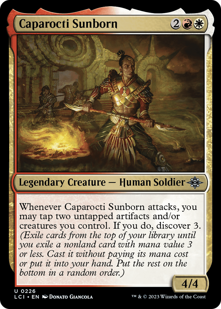Caparocti Sunborn - Uncommon Legendary Creature — Human Soldier card from The Lost Caverns of Ixalan