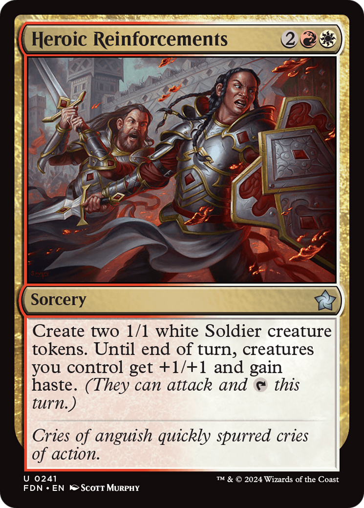 Heroic Reinforcements - Uncommon Sorcery card from Foundations