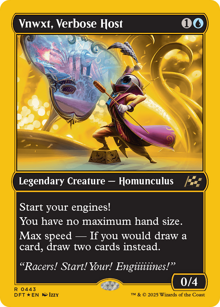 Vnwxt, Verbose Host - Rare Legendary Creature — Homunculus card from Aetherdrift
