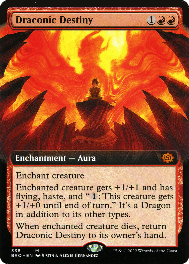 Draconic Destiny - Mythic Enchantment — Aura card from The Brothers' War