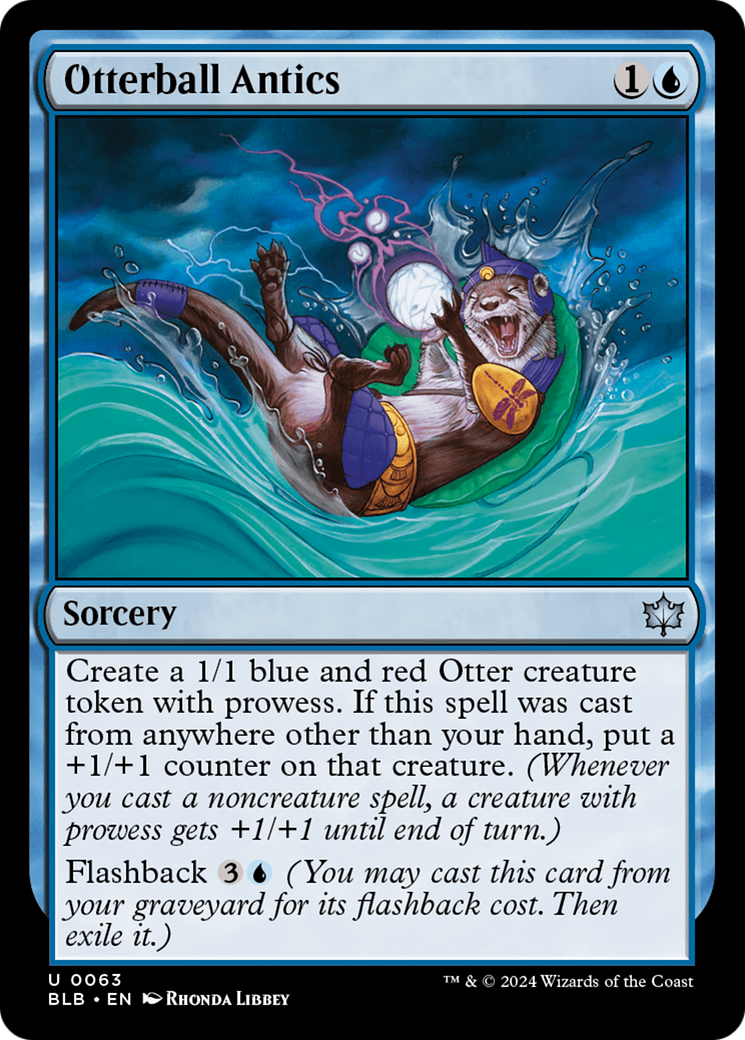 Otterball Antics - Uncommon Sorcery card from Bloomburrow