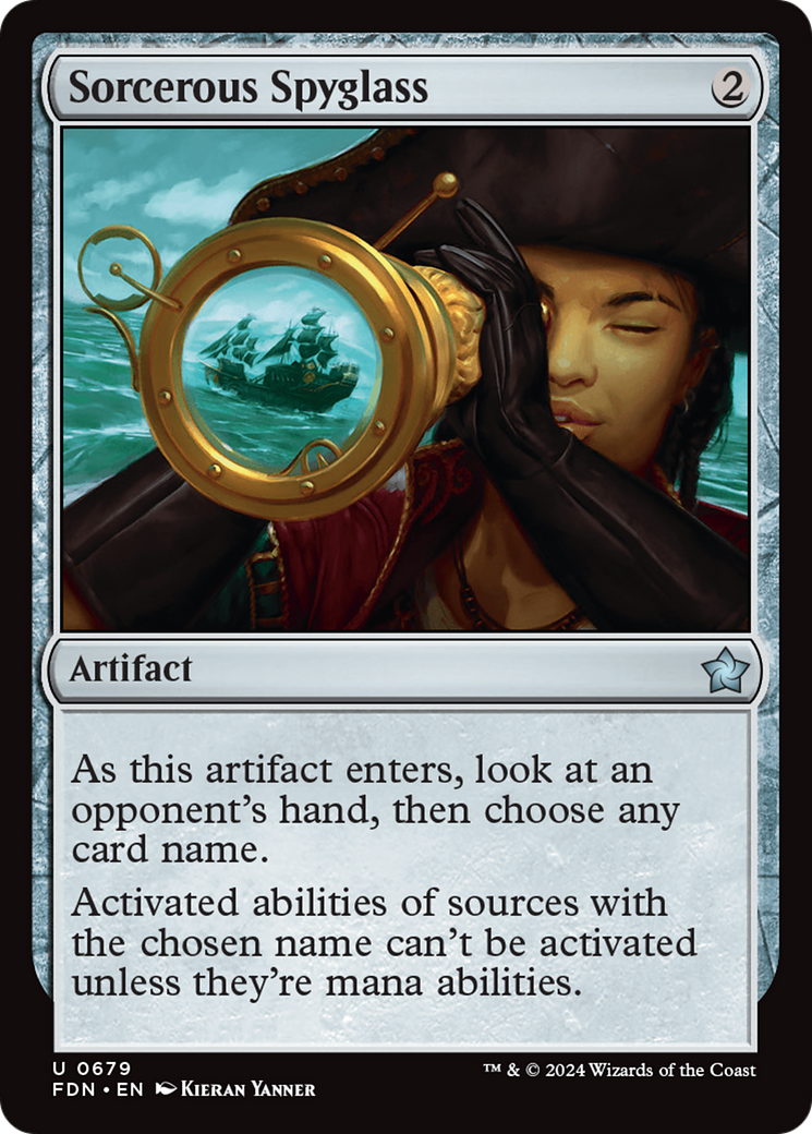 Sorcerous Spyglass - Uncommon Artifact card from Foundations