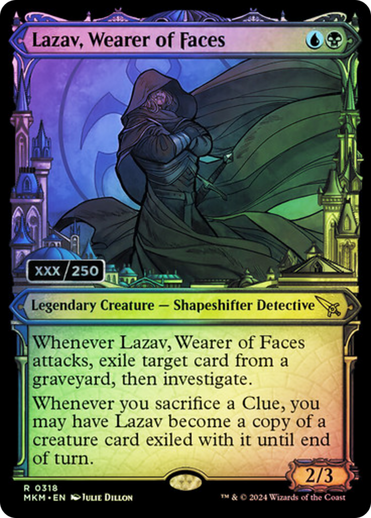 Lazav, Wearer of Faces - Rare Legendary Creature — Shapeshifter Detective card from Murders at Karlov Manor