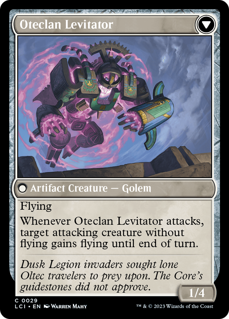Back face of Oteclan Landmark // Oteclan Levitator - Artifact Creature — Golem card