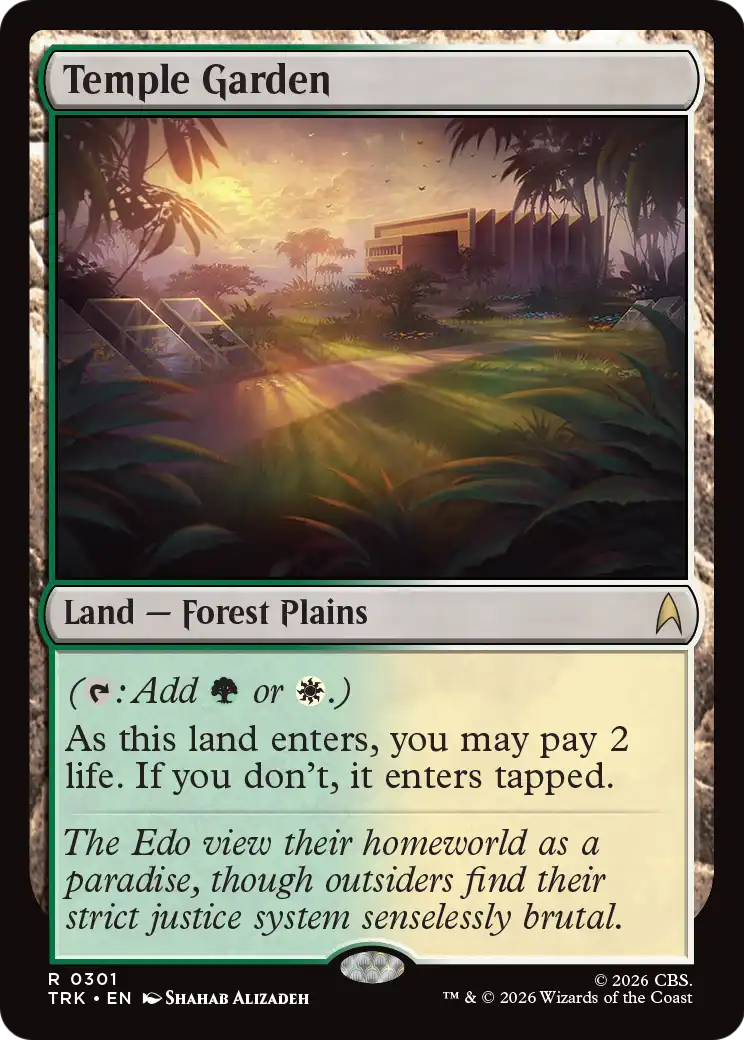 Temple Garden - Land — Forest Plains used in Abzan main decks