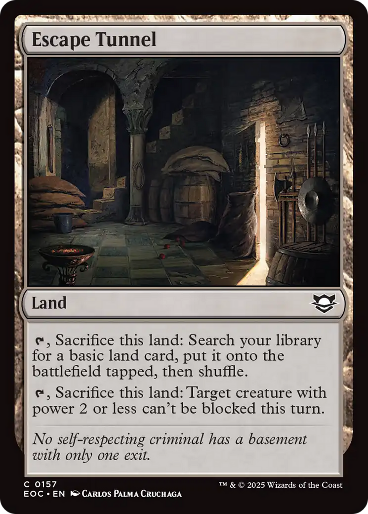 Escape Tunnel - Common Land card from Edge of Eternities Commander