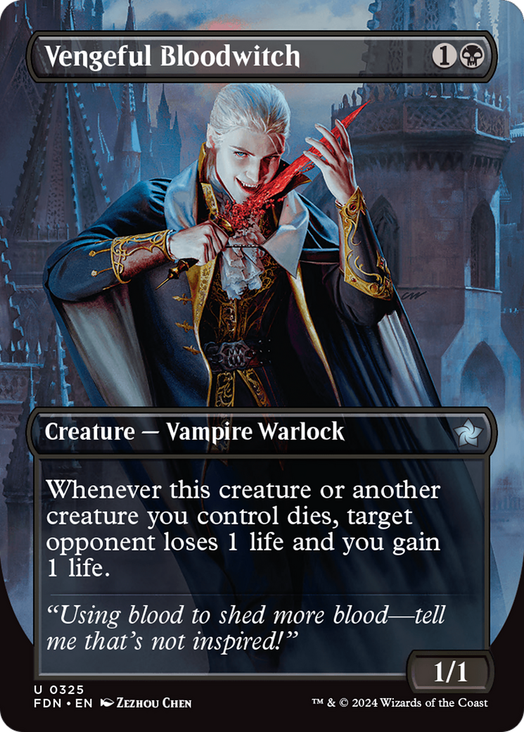 Vengeful Bloodwitch - Uncommon Creature — Vampire Warlock card from Foundations