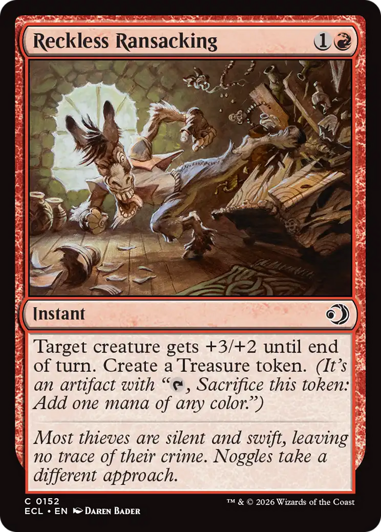Reckless Ransacking - Common Instant card from Lorwyn Eclipsed