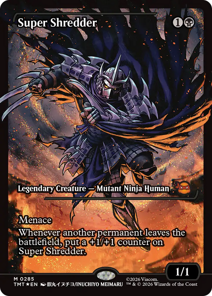 Super Shredder - Mythic Legendary Creature — Mutant Ninja Human card from Teenage Mutant Ninja Turtles