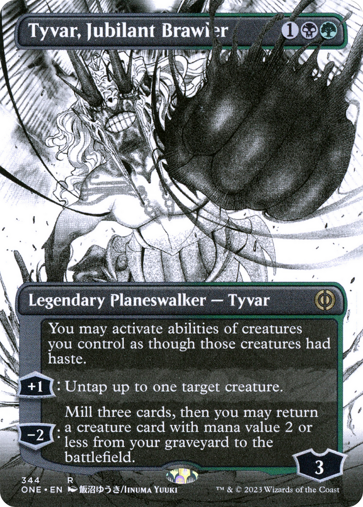 Tyvar, Jubilant Brawler - Rare Legendary Planeswalker — Tyvar card from Phyrexia: All Will Be One
