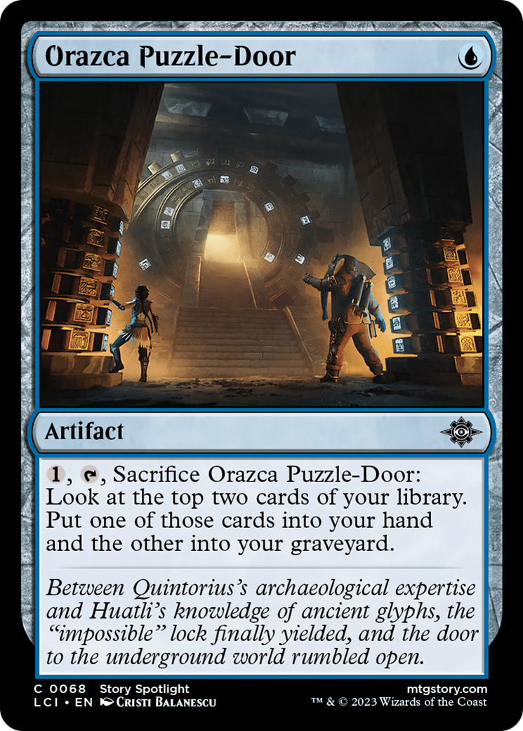 Orazca Puzzle-Door - Common Artifact card from The Lost Caverns of Ixalan