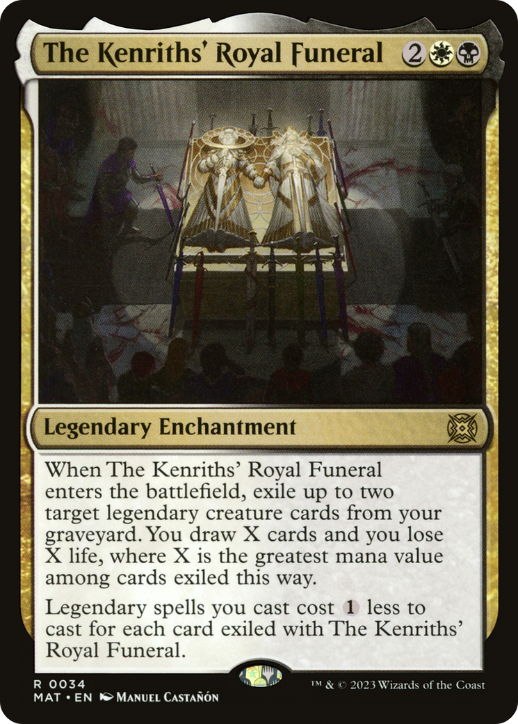 The Kenriths' Royal Funeral - Rare Legendary Enchantment card from March of the Machine: The Aftermath
