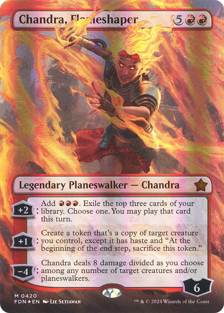 Chandra, Flameshaper - Mythic Legendary Planeswalker — Chandra card from Foundations