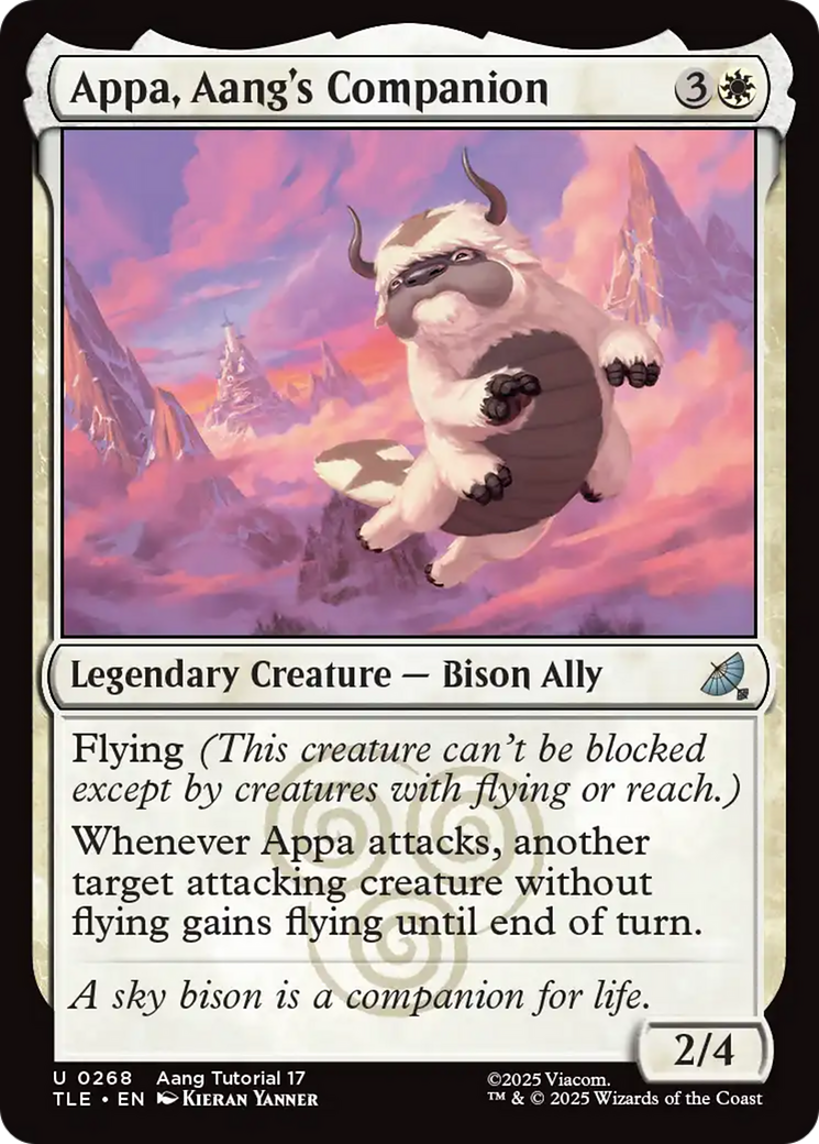 Appa, Aang's Companion - Uncommon Legendary Creature — Bison Ally card from Avatar: The Last Airbender Eternal