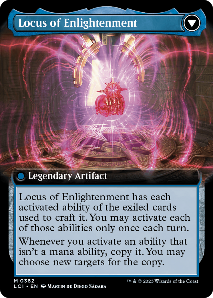 Back face of The Enigma Jewel // Locus of Enlightenment - Legendary Artifact card