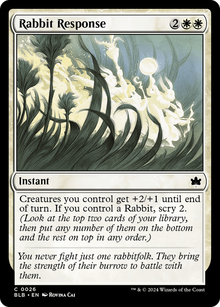Rabbit Response - Common Instant card from Bloomburrow