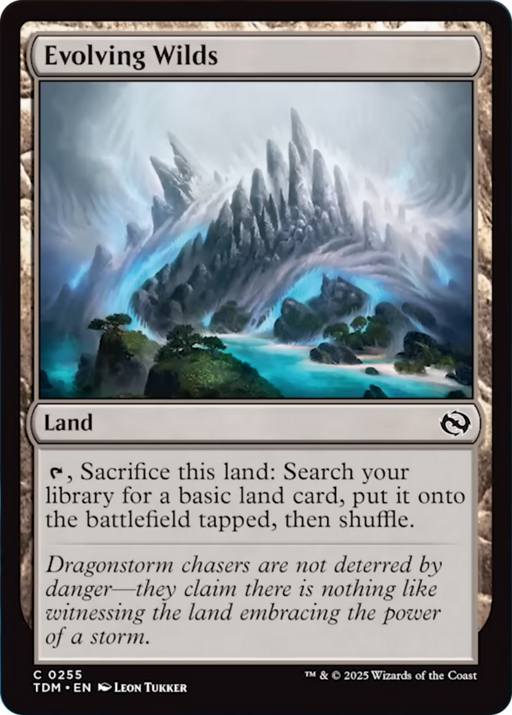 Evolving Wilds - Common Land card from Tarkir: Dragonstorm
