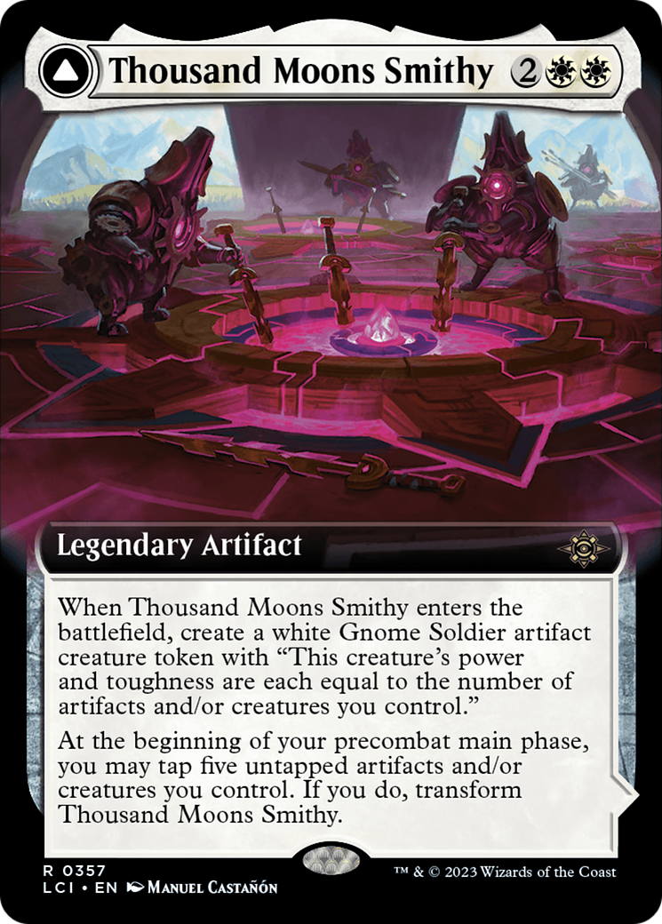 Thousand Moons Smithy // Barracks of the Thousand - Rare Legendary Artifact card from The Lost Caverns of Ixalan