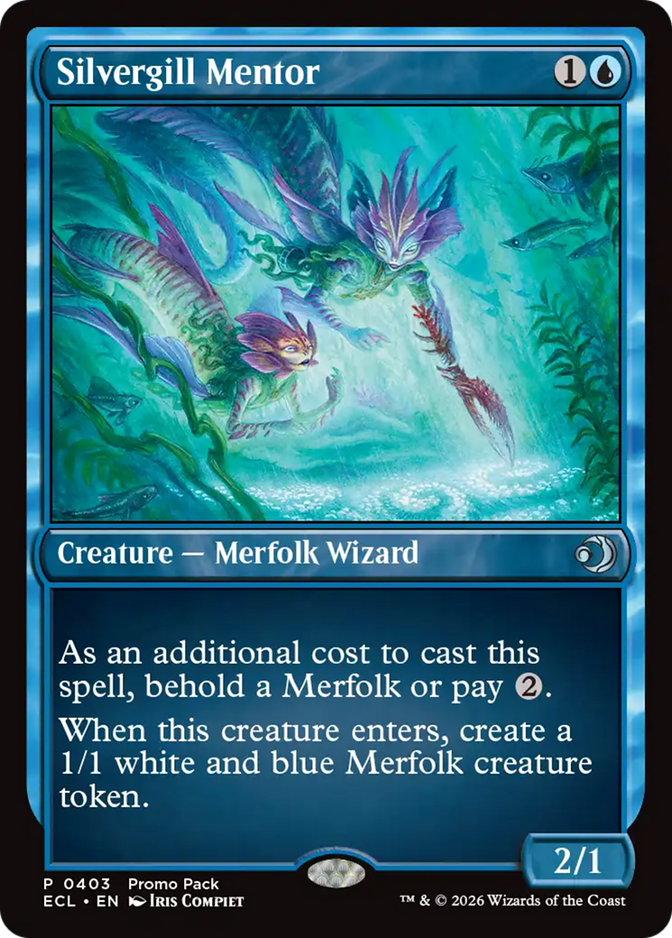 Silvergill Mentor - Uncommon Creature — Merfolk Wizard card from Lorwyn Eclipsed
