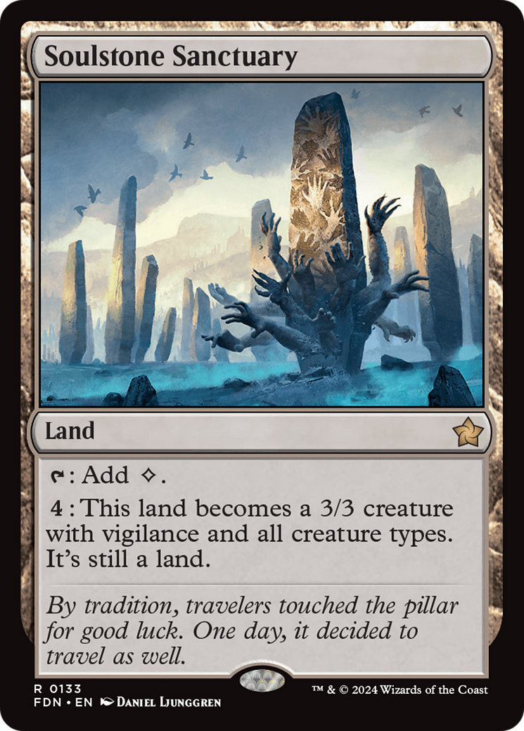 Soulstone Sanctuary - Rare Land card from Foundations