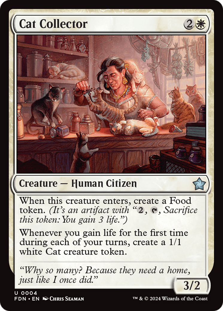 Cat Collector - Uncommon Creature — Human Citizen card from Foundations