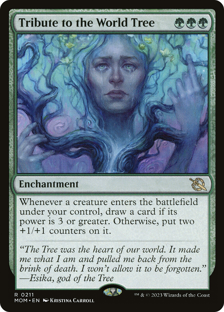Tribute to the World Tree - Rare Enchantment card from March of the Machine