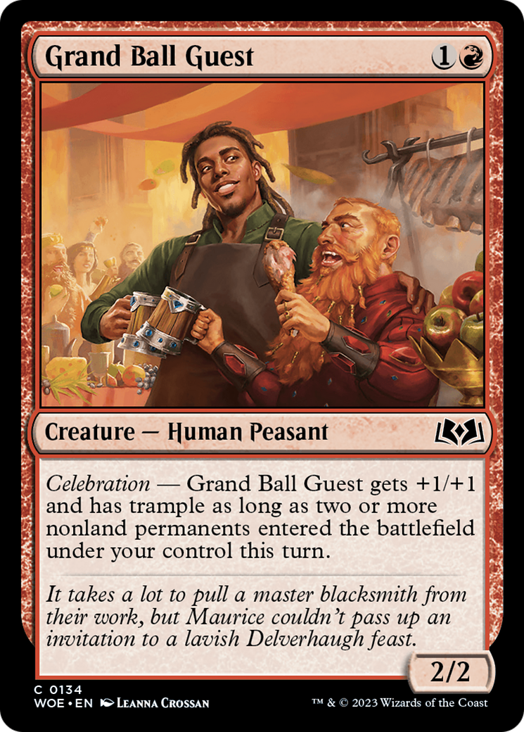 Grand Ball Guest - Common Creature — Human Peasant card from Wilds of Eldraine