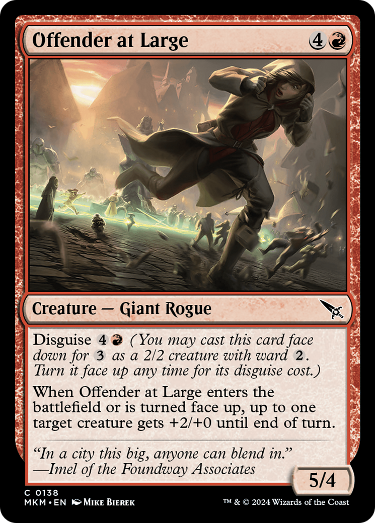 Offender at Large - Common Creature — Giant Rogue card from Murders at Karlov Manor