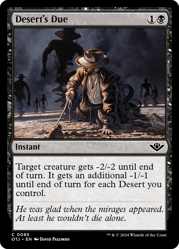 Desert's Due - Common Instant card from Outlaws of Thunder Junction