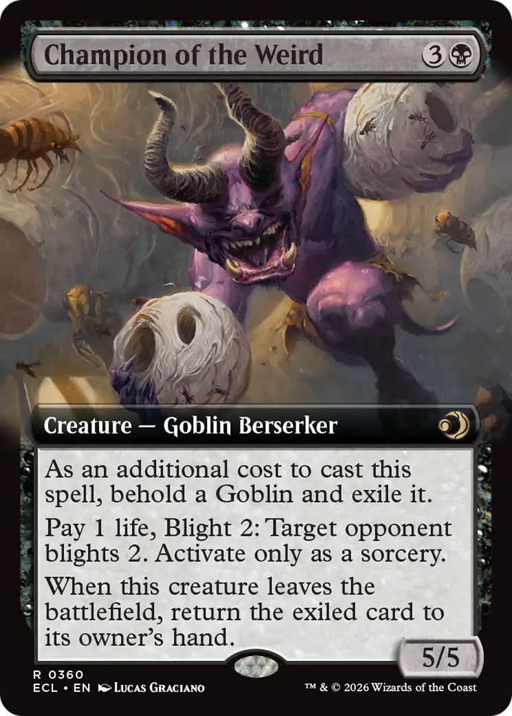 Champion of the Weird - Rare Creature — Goblin Berserker card from Lorwyn Eclipsed