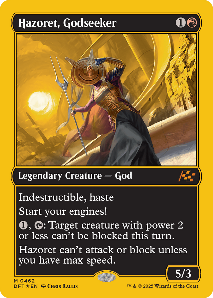 Hazoret, Godseeker - Mythic Legendary Creature — God card from Aetherdrift