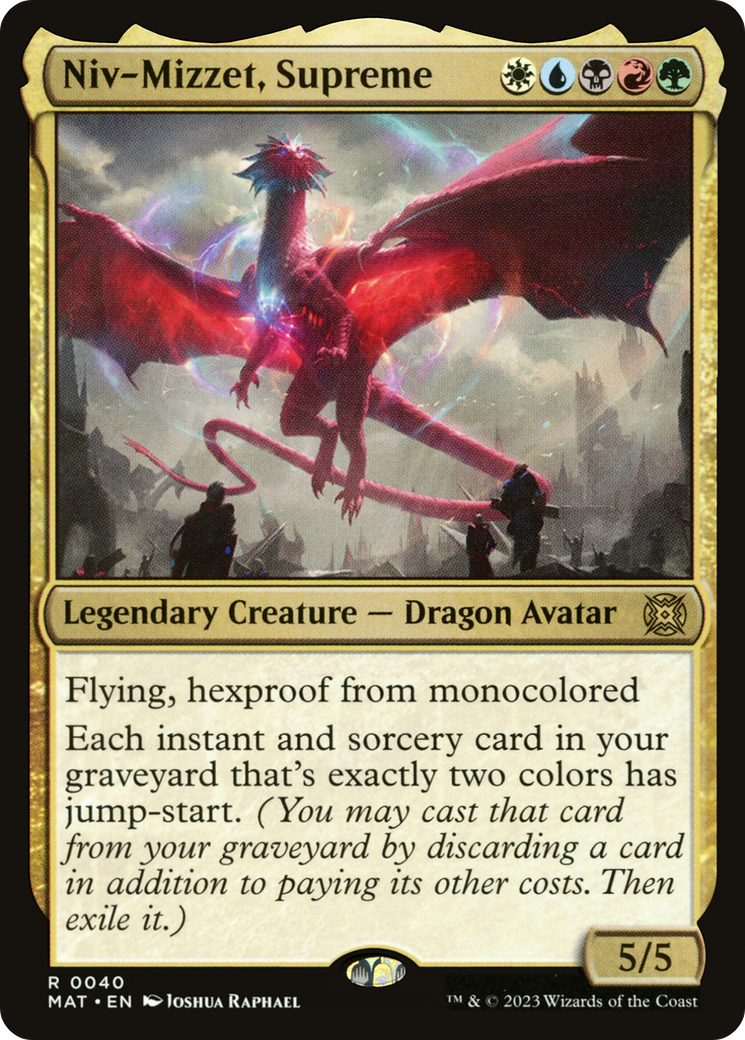 Niv-Mizzet, Supreme - Rare Legendary Creature — Dragon Avatar card from March of the Machine: The Aftermath