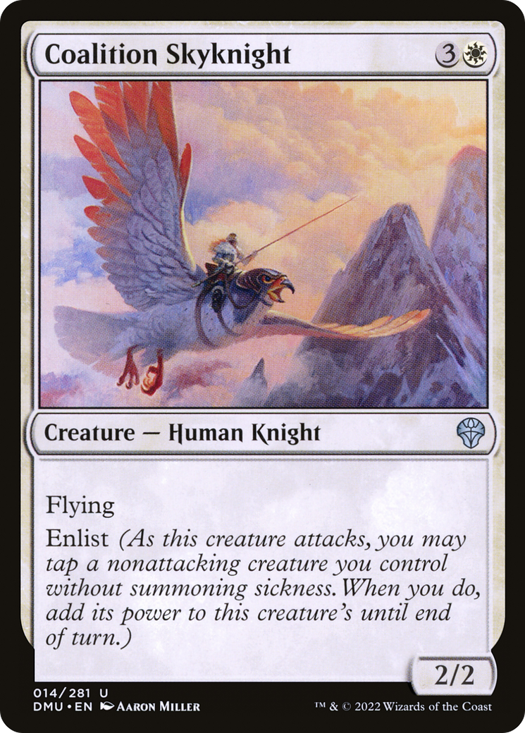 Coalition Skyknight - Uncommon Creature — Human Knight card from Dominaria United