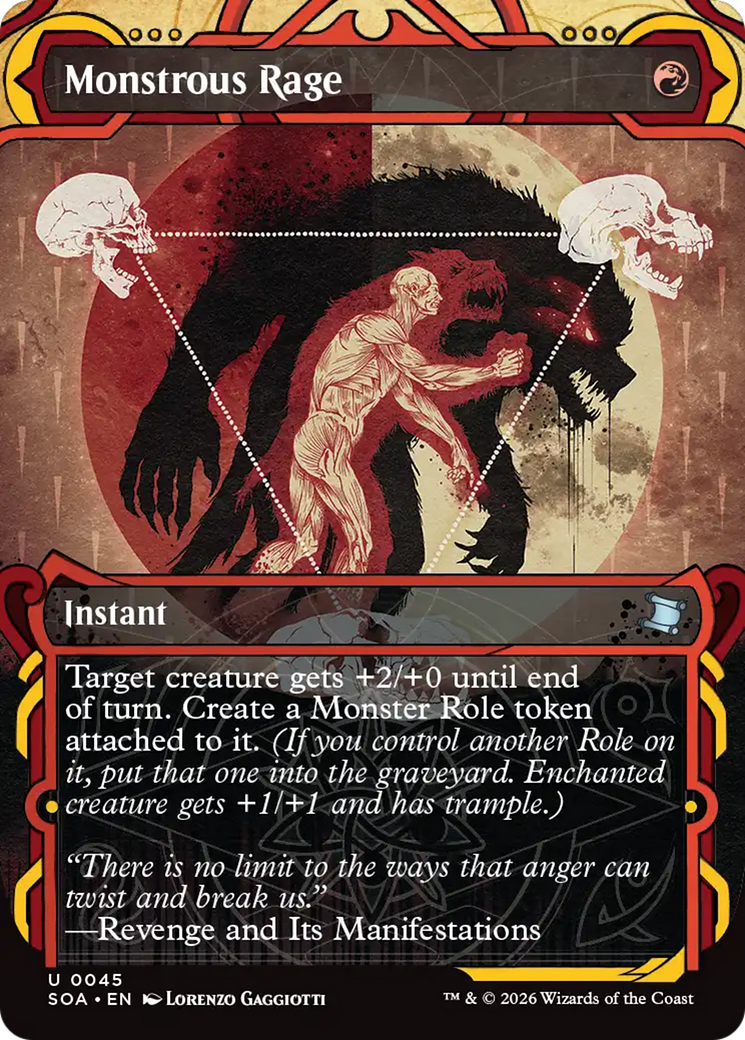 Monstrous Rage - Uncommon Instant card from Secrets of Strixhaven Mystical Archive