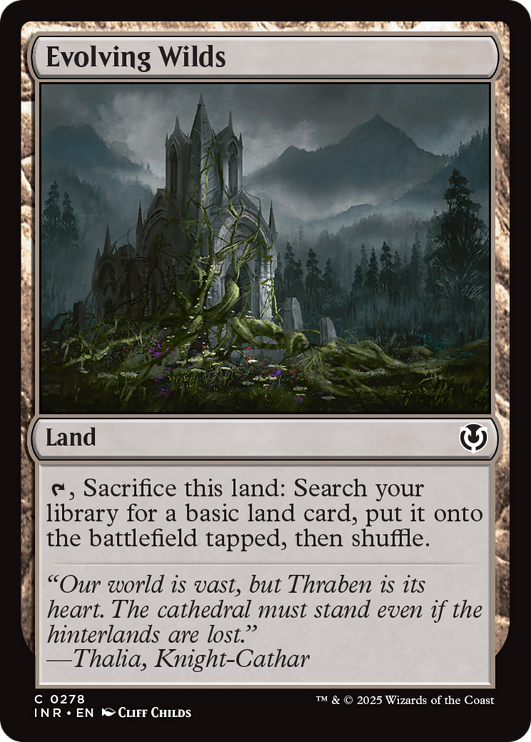 Evolving Wilds - Common Land card from Innistrad Remastered