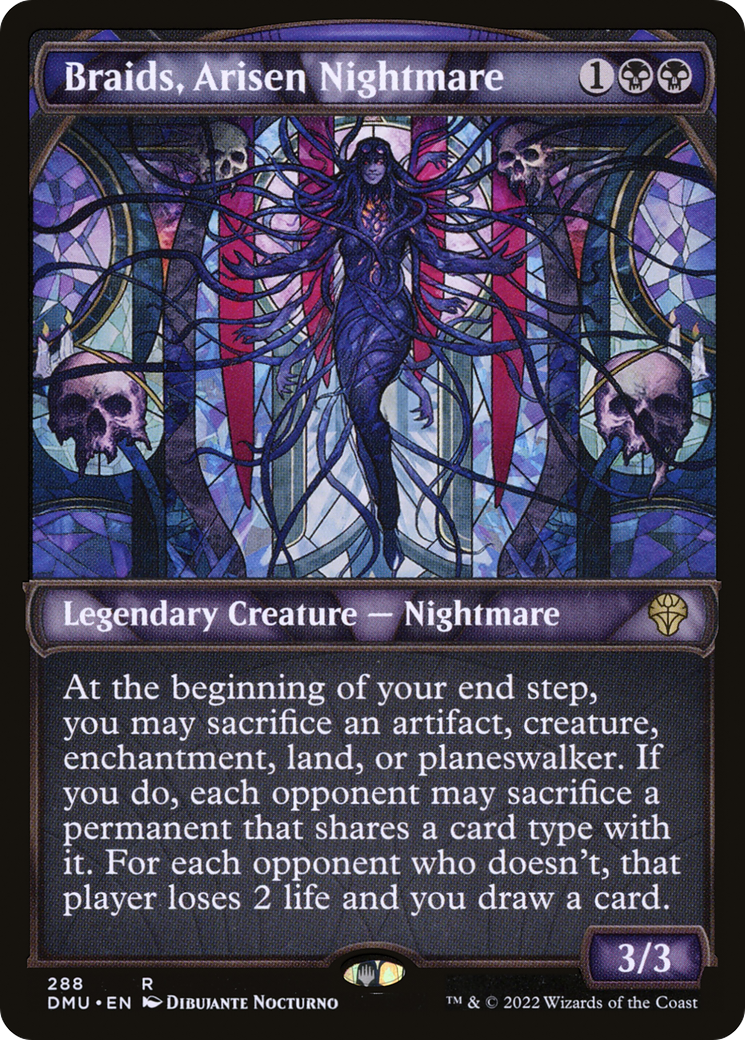 Braids, Arisen Nightmare - Rare Legendary Creature — Nightmare card from Dominaria United