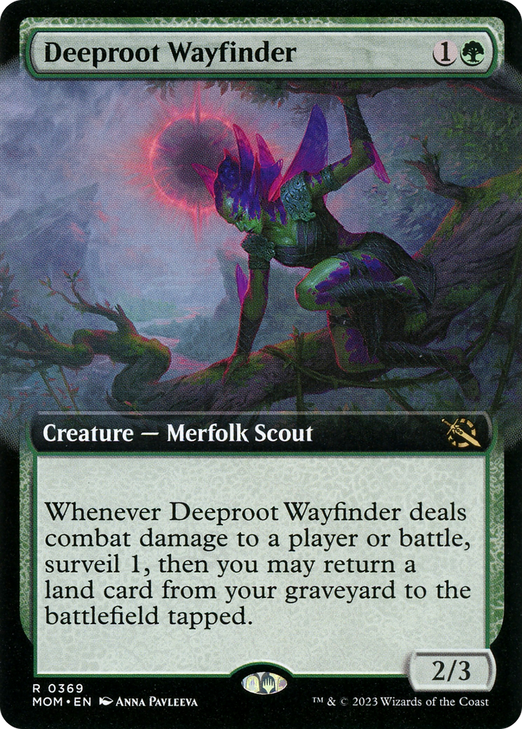 Deeproot Wayfinder - Rare Creature — Merfolk Scout card from March of the Machine