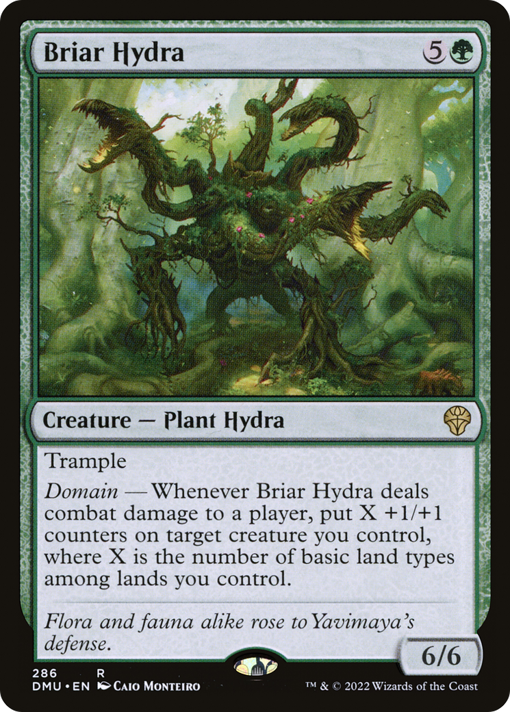 Briar Hydra - Rare Creature — Plant Hydra card from Dominaria United