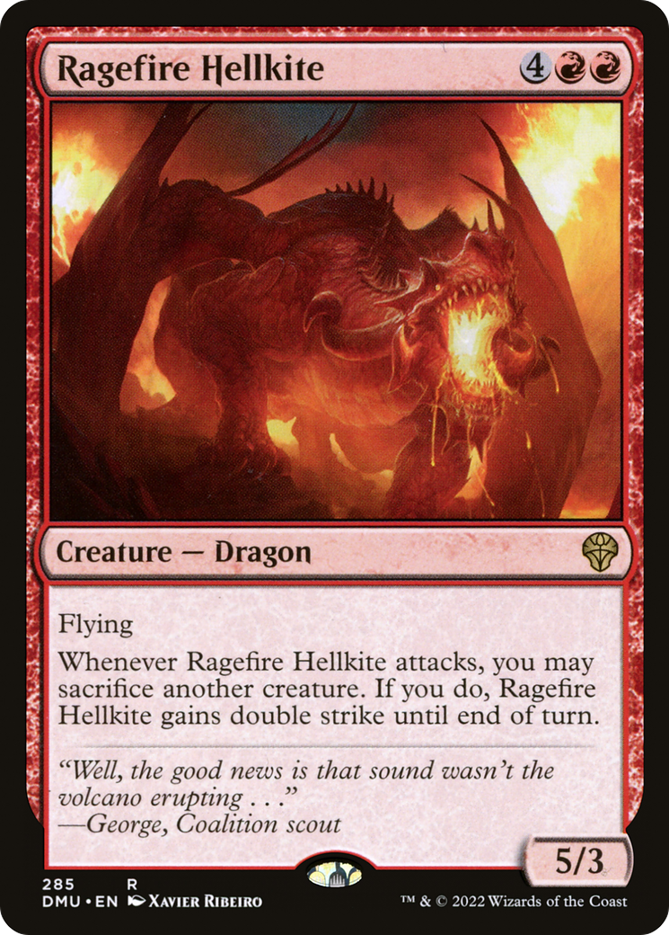 Ragefire Hellkite - Rare Creature — Dragon card from Dominaria United