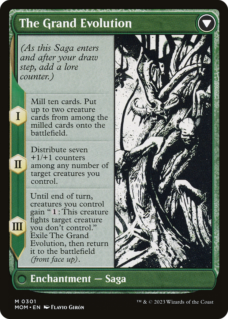 Back face of Vorinclex // The Grand Evolution - Legendary Creature — Phyrexian Praetor card