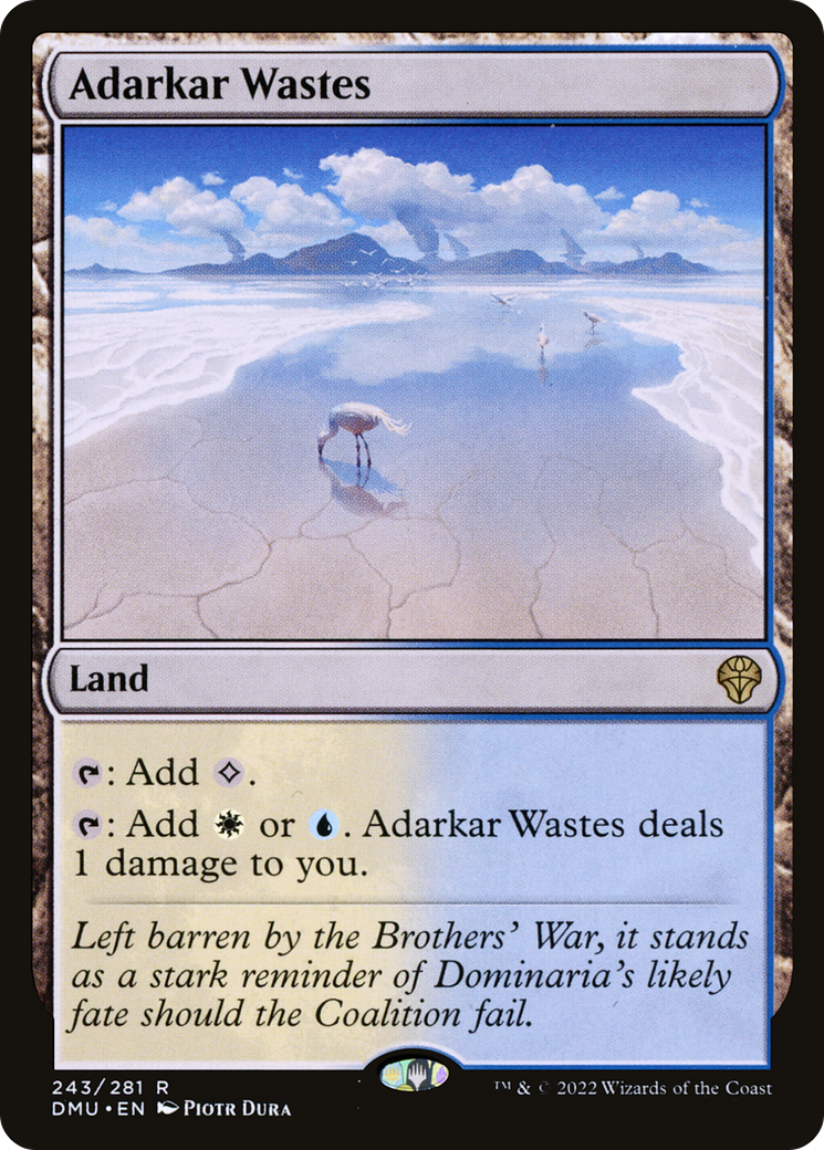 Adarkar Wastes - Rare Land card from Dominaria United