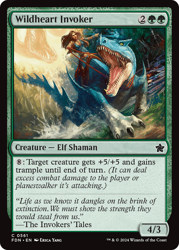 Wildheart Invoker - Common Creature — Elf Shaman card from Foundations