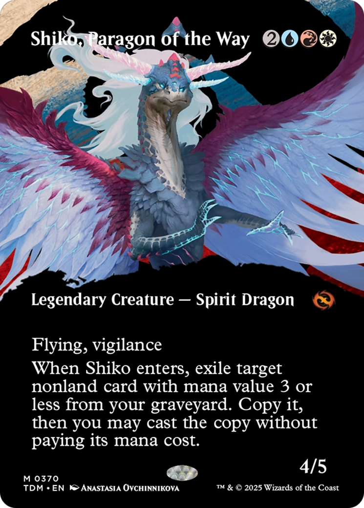 Shiko, Paragon of the Way - Mythic Legendary Creature — Spirit Dragon card from Tarkir: Dragonstorm