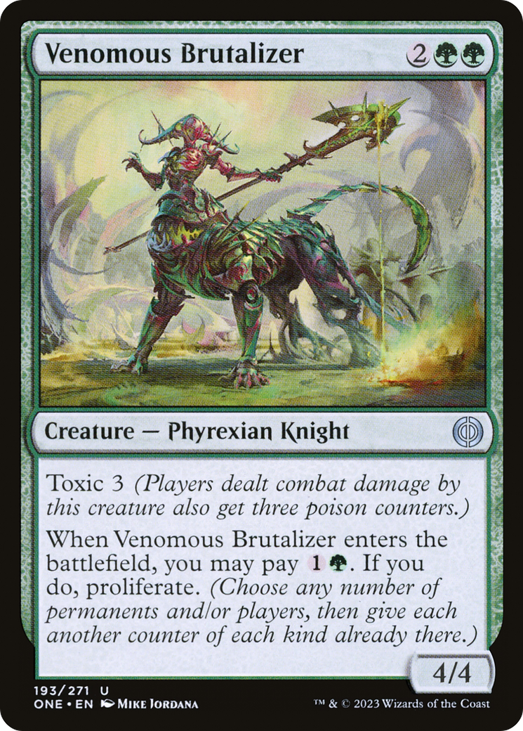 Venomous Brutalizer - Uncommon Creature — Phyrexian Knight card from Phyrexia: All Will Be One